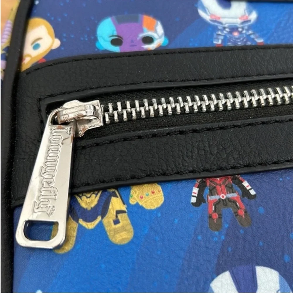Loungefly Kids Backpack - Blue with Marvel Characters Comic Con